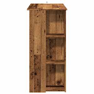 Barový stůl s regálem old wood 102x50x103,5 cm kompozitní dřevo - obrázek 5