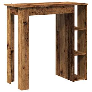 Barový stůl s regálem old wood 102x50x103,5 cm kompozitní dřevo - obrázek 6