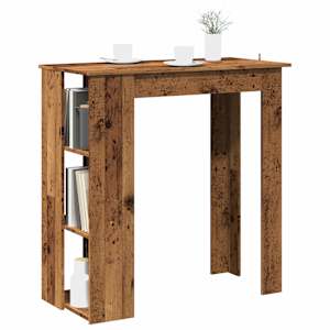 Barový stůl s regálem old wood 102x50x103,5 cm kompozitní dřevo - obrázek 1