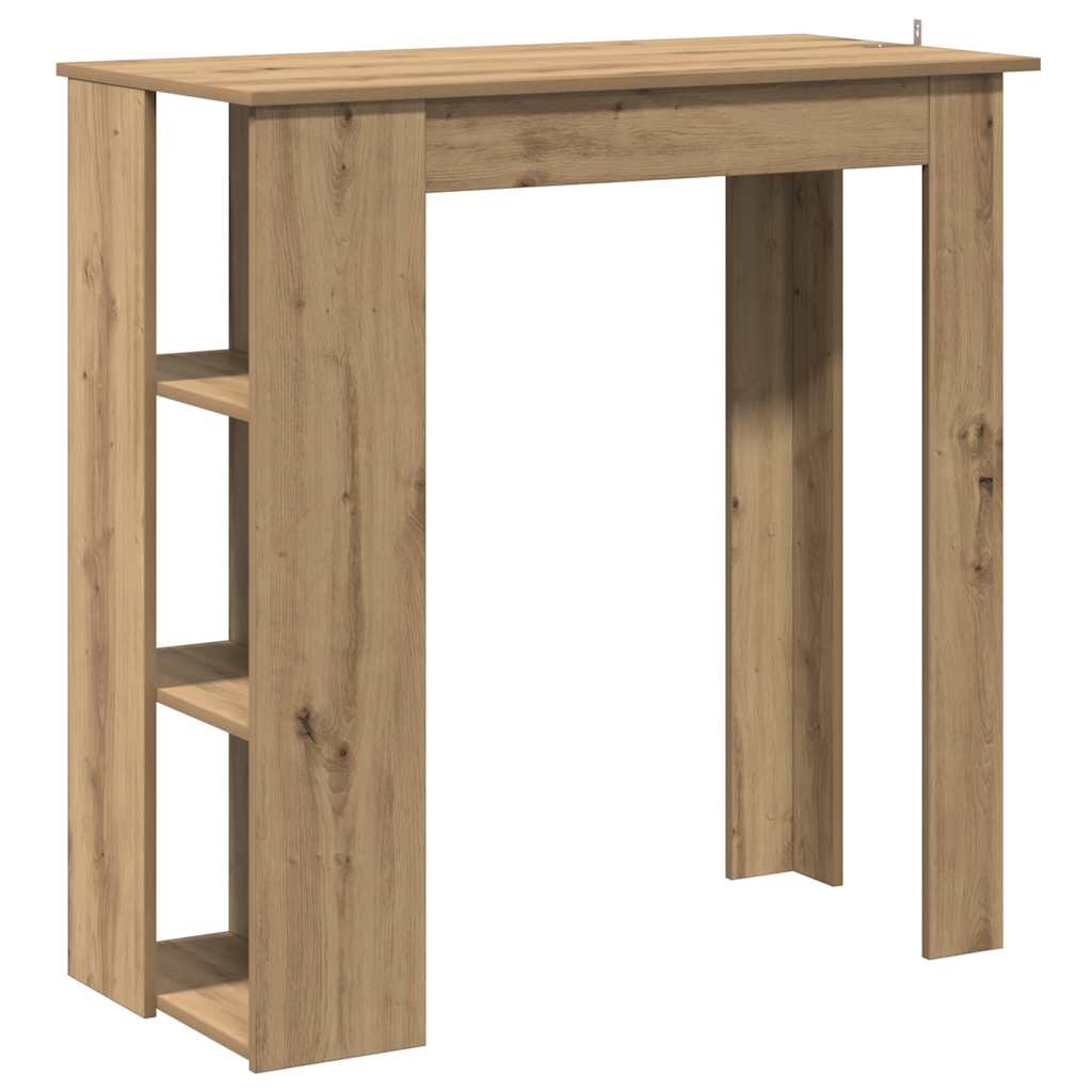 vidaXL Barový stůl s regálem dub artisan 102 x 50 x 103,5 cm kompozit