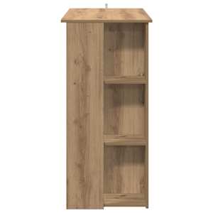 Barový stůl s regálem dub artisan 102 x 50 x 103,5 cm kompozit - obrázek 5