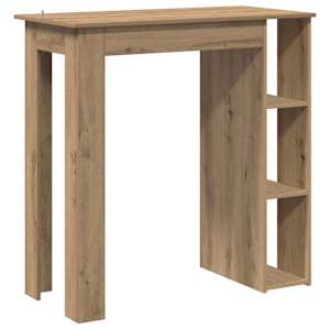 Barový stůl s regálem dub artisan 102 x 50 x 103,5 cm kompozit - obrázek 6