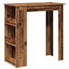 vidaXL baarilaud hoiurestiga Vana puit 102x50x103,5 cm