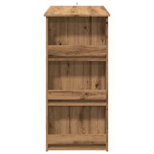 Barový stůl s úložným regálem dub artisan 102 x 50 x 103,5 cm - obrázek 5