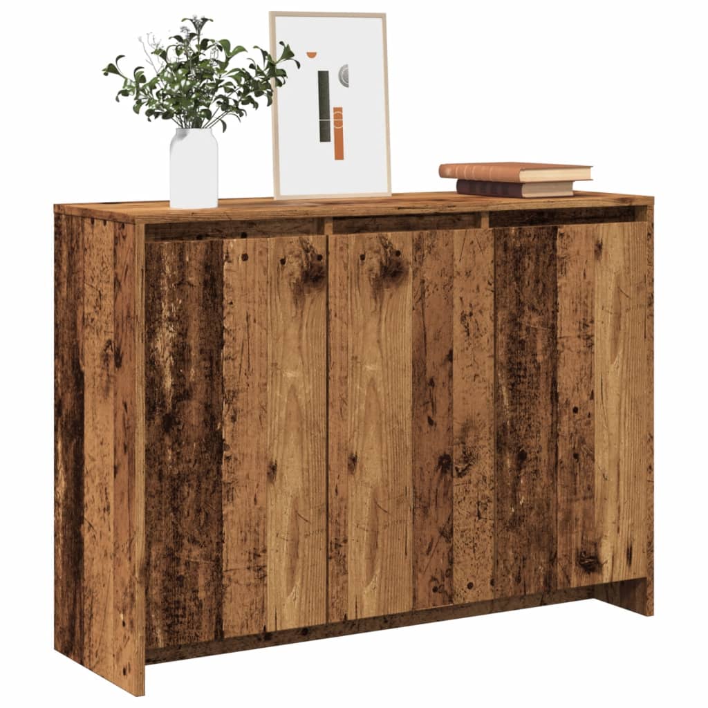 vidaXL skænk 102x33x75 cm konstrueret træ antikt trælook