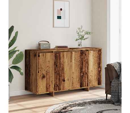 vidaXL antik fa sz&iacute;nű szerelt fa t&aacute;lal&oacute;szekr&eacute;ny 135 x 41 x 75 cm