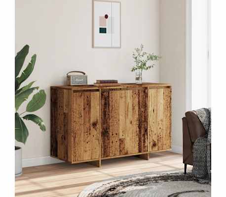 vidaXL Dressoir 120x41x75 cm bewerkt hout oud houtkleurig