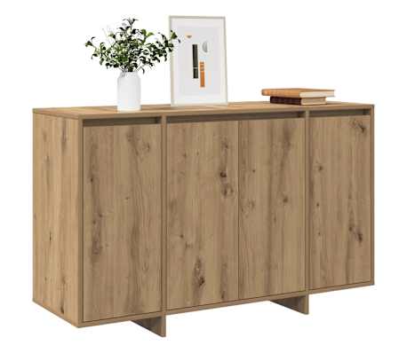 vidaXL Dressoir 120x41x75 cm bewerkt hout artisanaal eikenkleurig