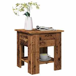 Konferenční stolek old wood 40 x 40 x 42 cm kompozitní dřevo - obrázek 1