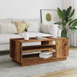 Konferenční stolek old wood 102 x 55 x 43 cm kompozitní dřevo - obrázek 3