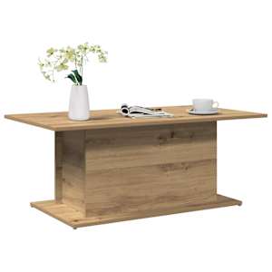 Konferenční stolek dub artisan 102x55,5x40 cm kompozitní dřevo - obrázek 3