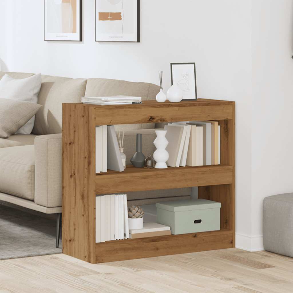 vidaXL Boekenkast/kamerscherm 80x30x72 cm artisanaal eikenkleur afbeelding