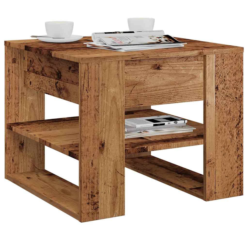 vidaXL Couchtisch Altholz-Optik 55,5x55x45 cm Holzwerkstoff