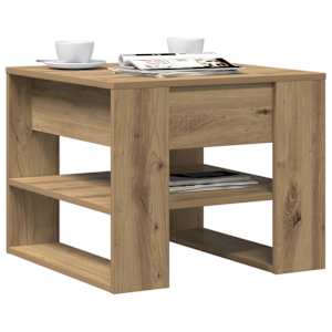 vidaXL doh&aacute;nyz&oacute;asztal Artisan t&ouml;lgy 55,5x55x45 cm G&eacute;pelt fa