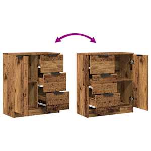 Příborník old wood 60 x 30 x 70 cm kompozitní dřevo - obrázek 8
