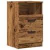 vidaXL Bedside Cabinet Vana puit Medium Engineered wood