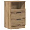 vidaXL Bedside Cabinet Artisan tamm Medium Engineered Wood