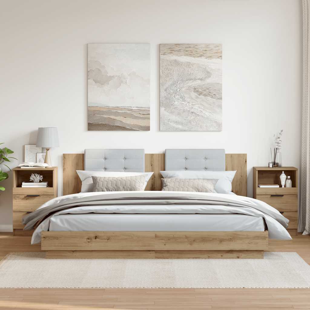 Thumbnail - vidaXL Nachttische 2 Stk. Artisan-Eiche 40x36x65 cm Holzwerkstoff