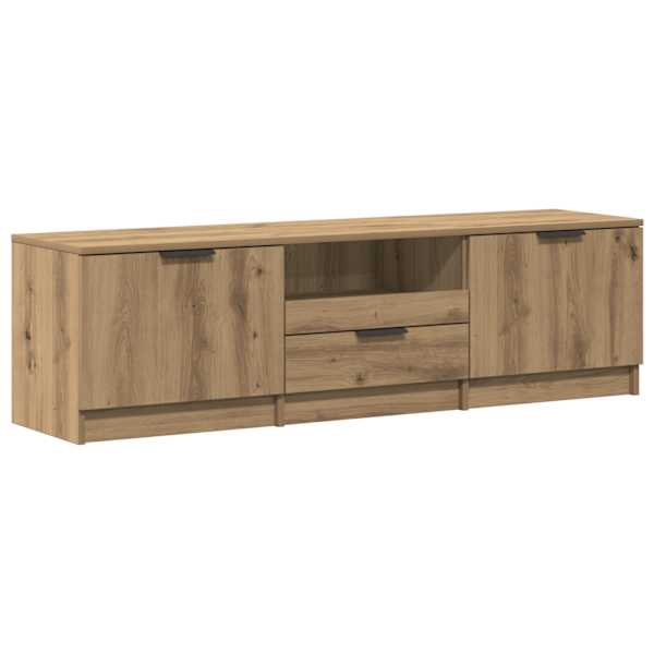 vidaXL televiisorikapp, k&auml;sit&ouml;&ouml;na valminud tamm, 140 x 35 x 40 cm, t&ouml;&ouml;deldud puit