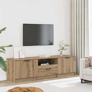 TV stolek Artisan dub 140 x 35 x 40 cm, dřevěné podlahy - obrázek 1