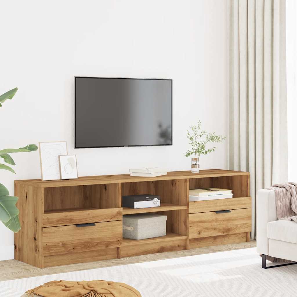 vidaXL TV szekrény Artisan tölgy 150x33,5x45 cm Műanyag fa