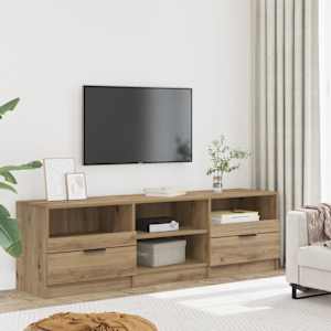 TV skříňka dub artisan 150x33,5x45 cm kompozitní dřevo - obrázek 1