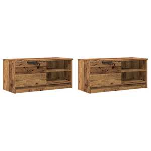 TV skříňka skříňky 2 ks starého dřeva 80x35x36,5 cm kompozit - obrázek 4