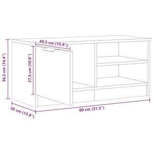 TV skříňka dub artisan 80x35x36,5 cm kompozitní dřevo - obrázek 12