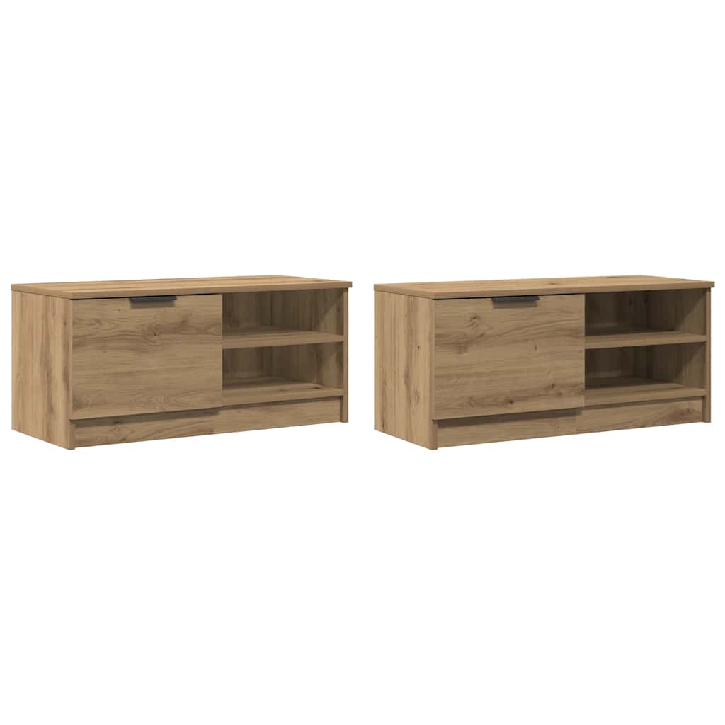 vidaXL TV skříňky 2 ks dub artisan 80x35x36,5 cm kompozitní dřevo