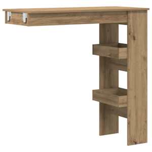 Nástěnný barový stolek dub artisan 102 x 45 x 103,5 cm kompozit - obrázek 2