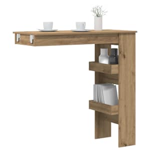 Nástěnný barový stolek dub artisan 102 x 45 x 103,5 cm kompozit - obrázek 3