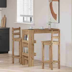 Nástěnný barový stolek dub artisan 102 x 45 x 103,5 cm kompozit - obrázek 1