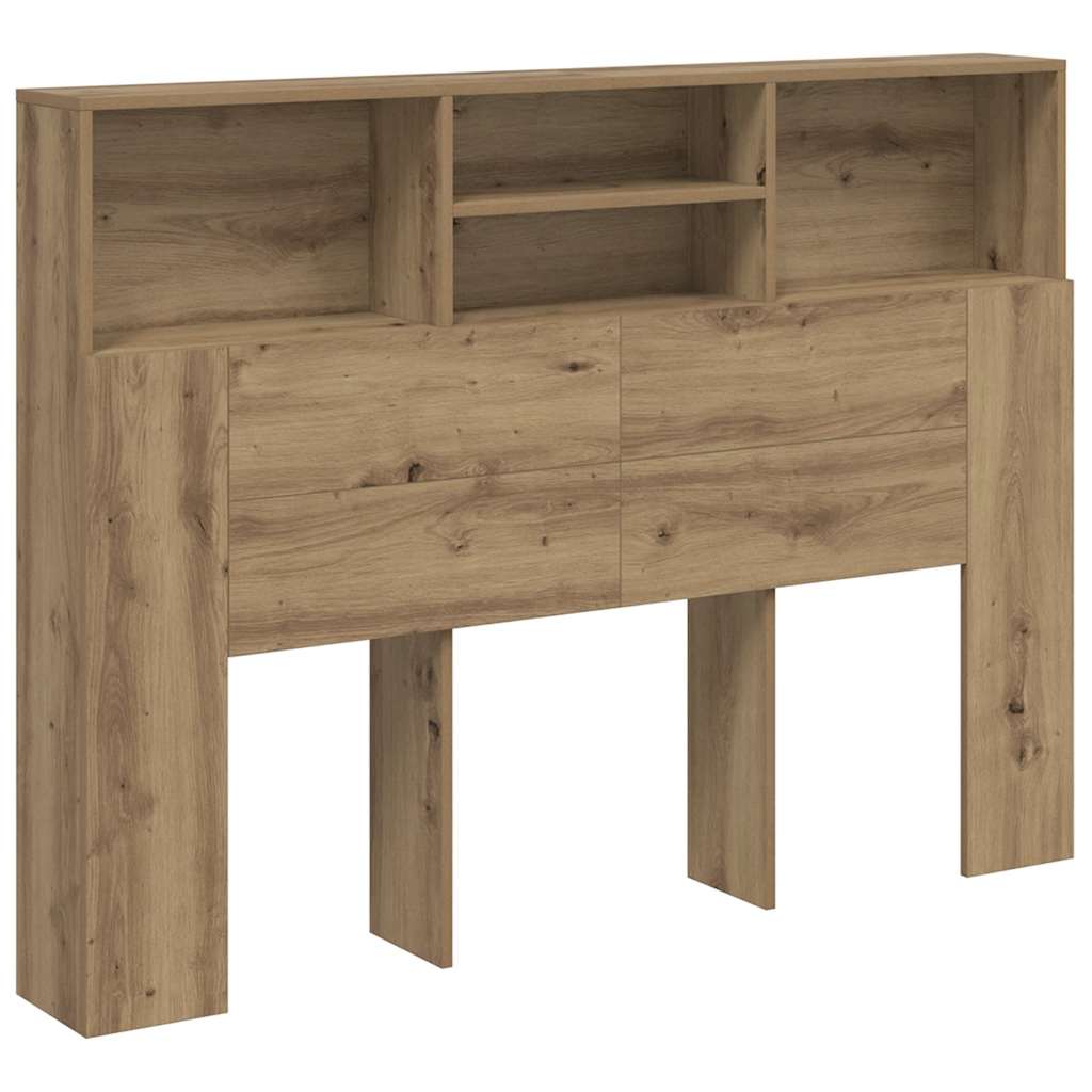 vidaXL Čelo postele s úložným prostorem dub artisan 140x19x103,5 cm