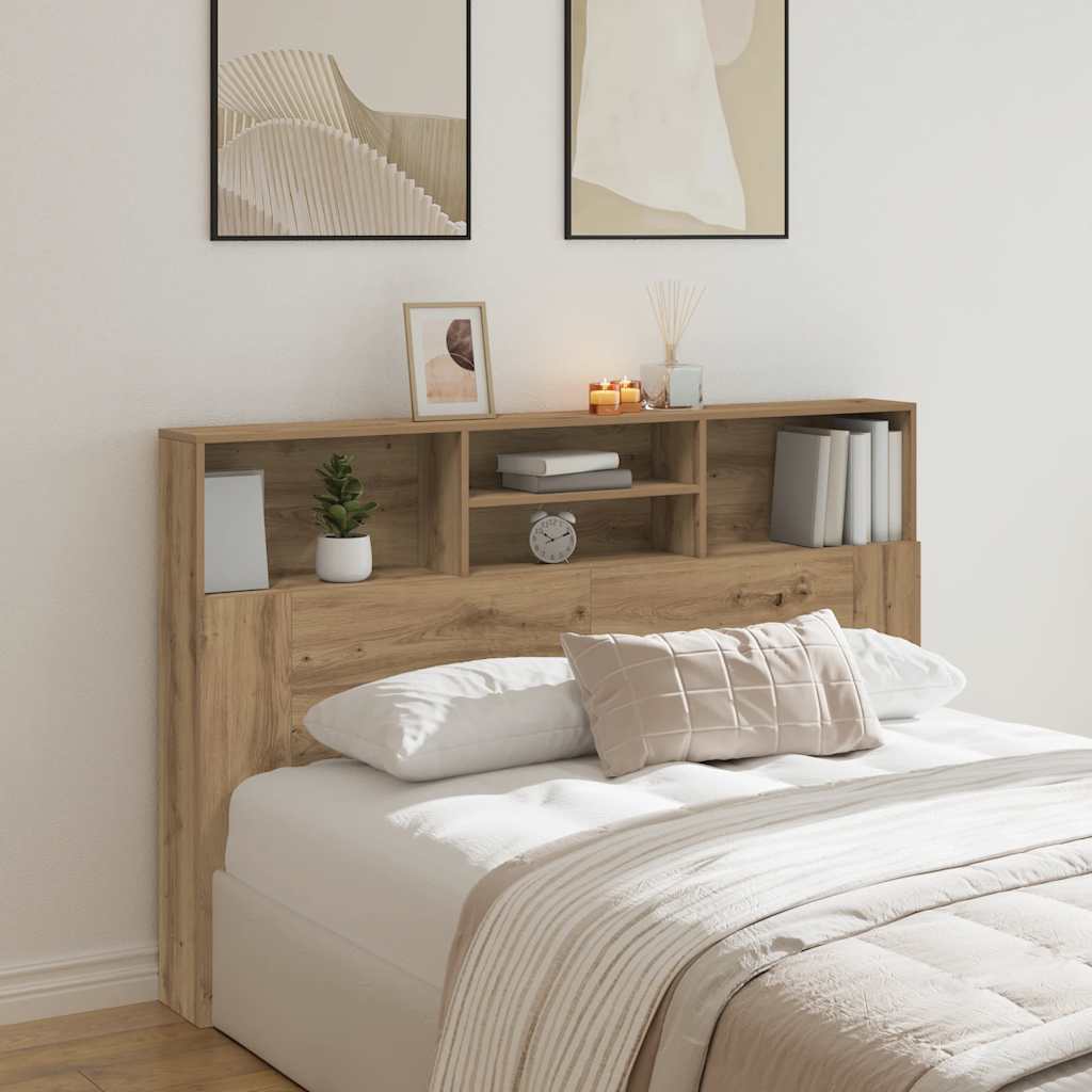 vidaXL Tăblie pat dulap stejar artizanal 160x19x103,5cm lemn prelucrat