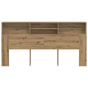 Čelo postele s úložným prostorem dub artisan 200x19x103,5 cm - obrázek 4