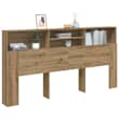 Armoire De Tête De Lit Chêne 160x19x103,5 Cm - Brun - Neuve