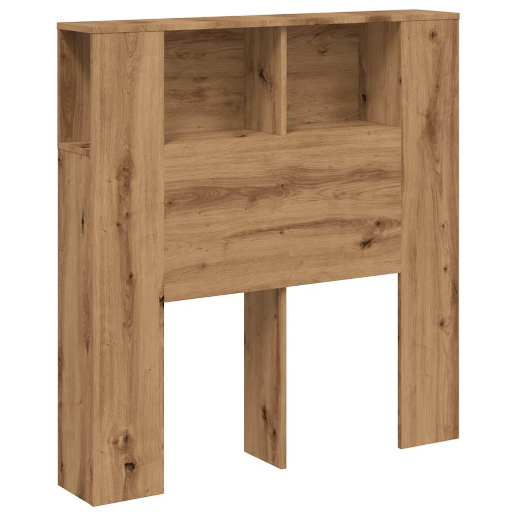 vidaXL Čelo postele s úložným prostorem dub artisan 100x18,5x102,5 cm