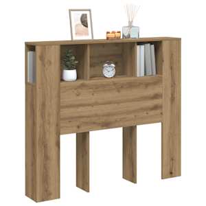 Čelo postele s úložným prostorem dub artisan 120x19x104,5 cm - obrázek 3