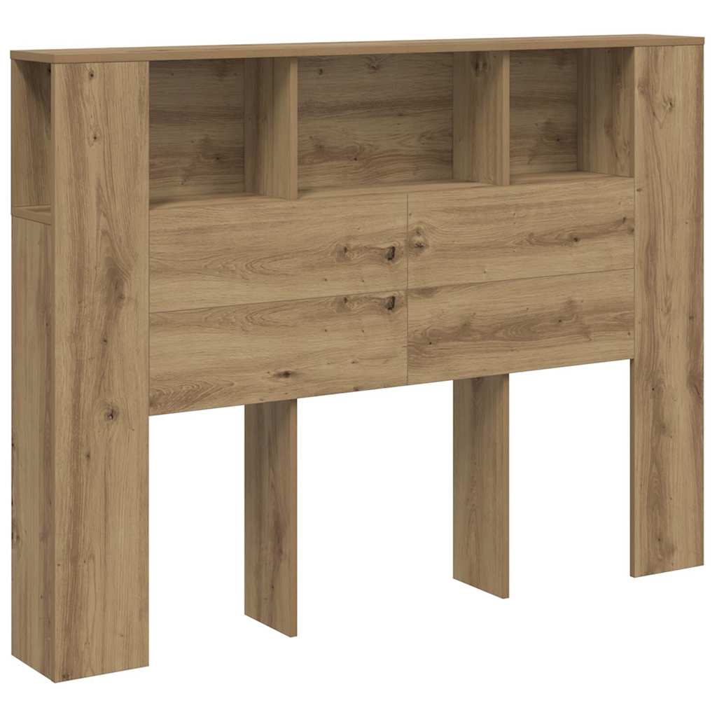 E-shop vidaXL Skrinka s čelom postele, dubový remeselník, 140x18,5x102,5 cm, imitácia dreva