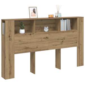 Čelo postele s úložným prostorem dub artisan 180x18,5x102,5 cm - obrázek 3