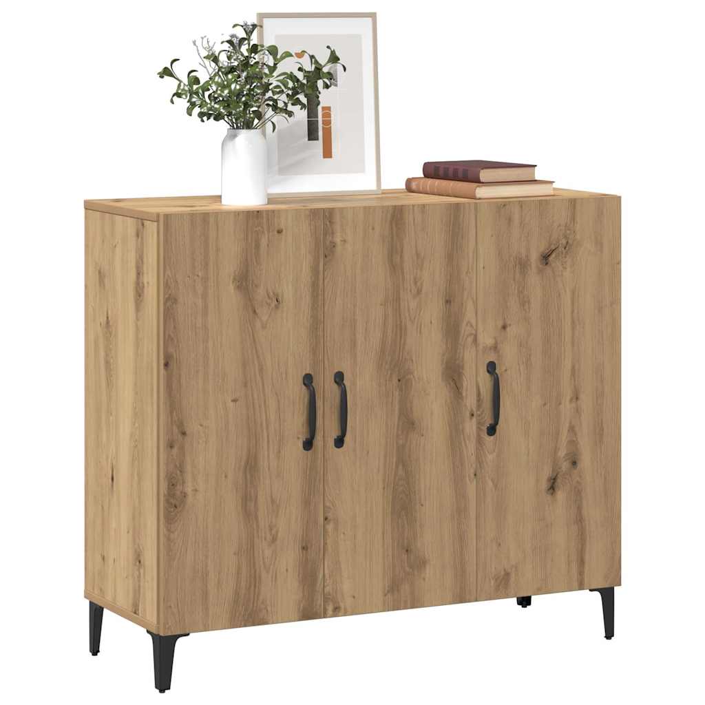 vidaXL Dulap, stejar artizanal, 90x34x80 cm, lemn prelucrat