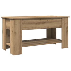 vidaXL diivanilaud Artisan tamm 101x49x52 cm ehituspuit