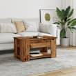 Table basse Chêne fumé 79x49x41 cm Bois d'ingénierie Table basse Chêne fumé 79x49x41 cm Bois d'ingénierie