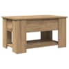 vidaXL diivanilaud Artisan tamm 79x49x41 cm Engineered Wood
