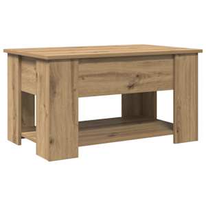 Konferenční stolek dub artisan 79x49x41 cm kompozitní dřevo - obrázek 5