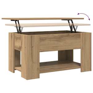 Konferenční stolek dub artisan 79x49x41 cm kompozitní dřevo - obrázek 10