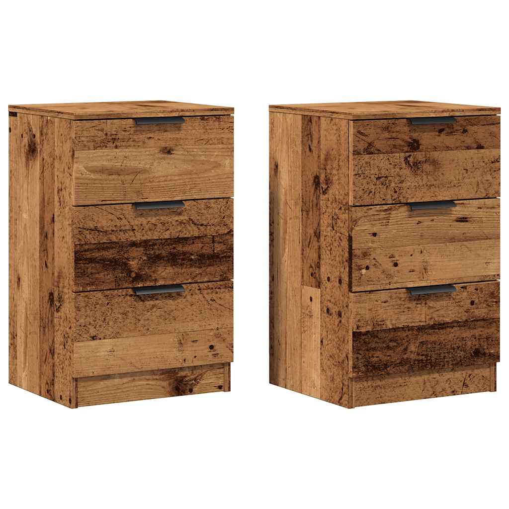 vidaXL Noční stolky 2 ks old wood 40 x 36 x 65 cm kompozitní dřevo