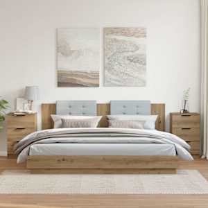 Nočna omarica 2 kosa artisan hrast 40x36x65 cm inženirski les