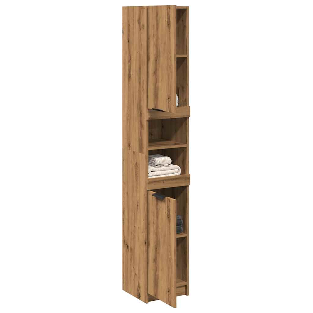 vidaXL Badschrank Artisan-Eiche 32x34x188,5 cm Holzwerkstoff