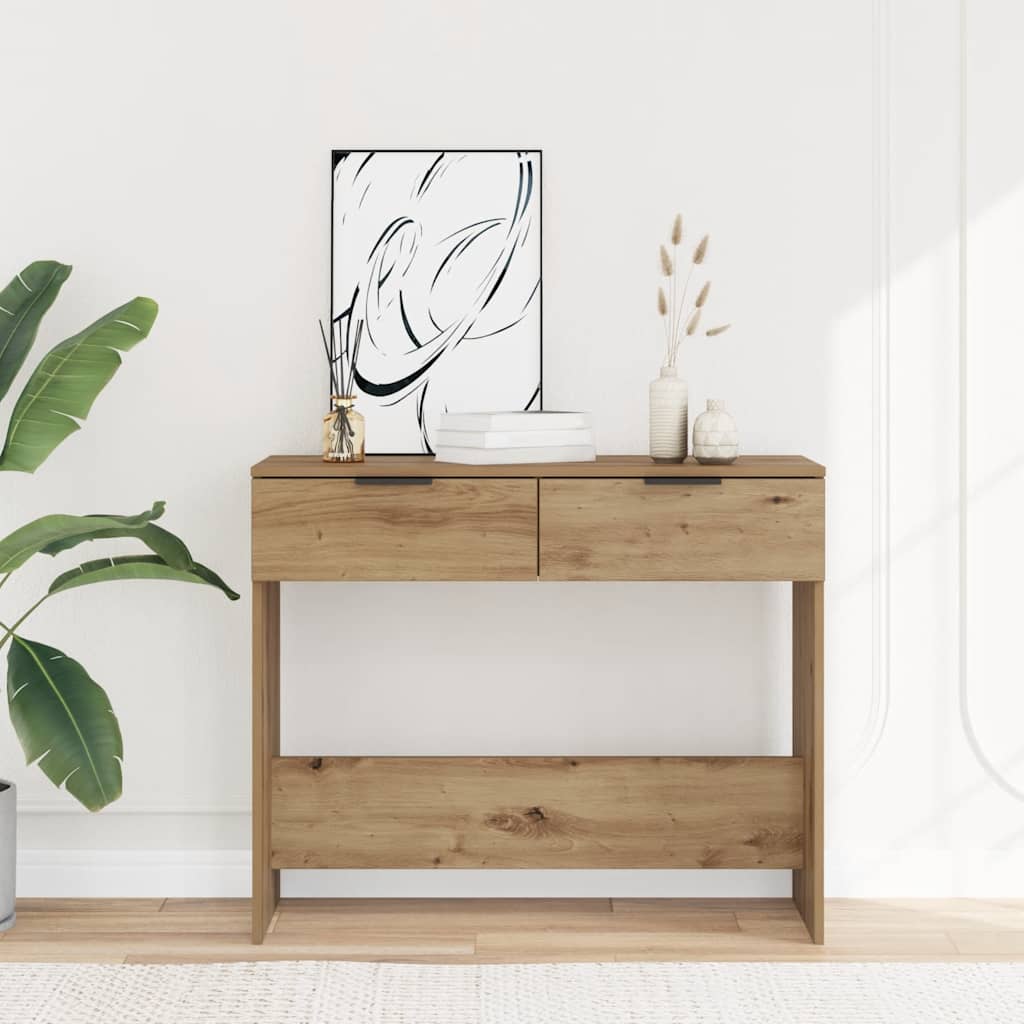 vidaXL Konsolentisch Artisan-Eiche 90x36x75 cm Holzwerkstoff
